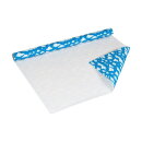 Geschenkpapier Wolken, Blau und Weiß, 0,70 x 10 m...