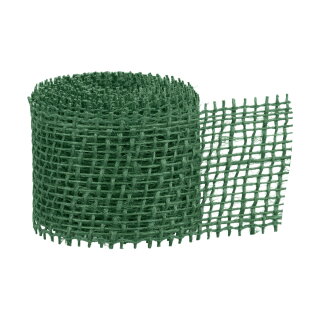 Jute ribbon, dark green, 4 cm x 3 m – for gifts, floristry, decorations, and crafts