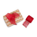 Juteband Rot, 4 cm x 3 m - f&uuml;r Geschenke, Floristik, Deko &amp; Handarbeit
