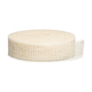 Jute ribbon, white, 4 cm x 3 m – for gifts, floristry, decorations, and crafts