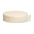 Jute ribbon, white, 4 cm x 3 m – for gifts,...