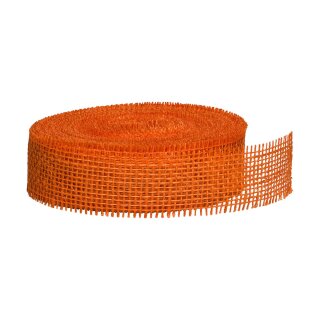 Jute ribbon, orange, 4 cm x 3 m – for gifts, floristry, decorations, and crafts