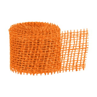 Jute ribbon, orange, 4 cm x 3 m – for gifts,...