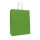 Carrier bag with drawstring handles, 18 x 22 x 8 cm, green, kraft paper
