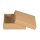 Folding box 15.5 x 15.5 x 5 cm, brown, lid, kraft cardboard - set of 10