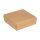 Folding box 15.5 x 15.5 x 5 cm, brown, lid, kraft cardboard - set of 10