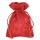 Jute bag with cord, 17 x 24 cm, red