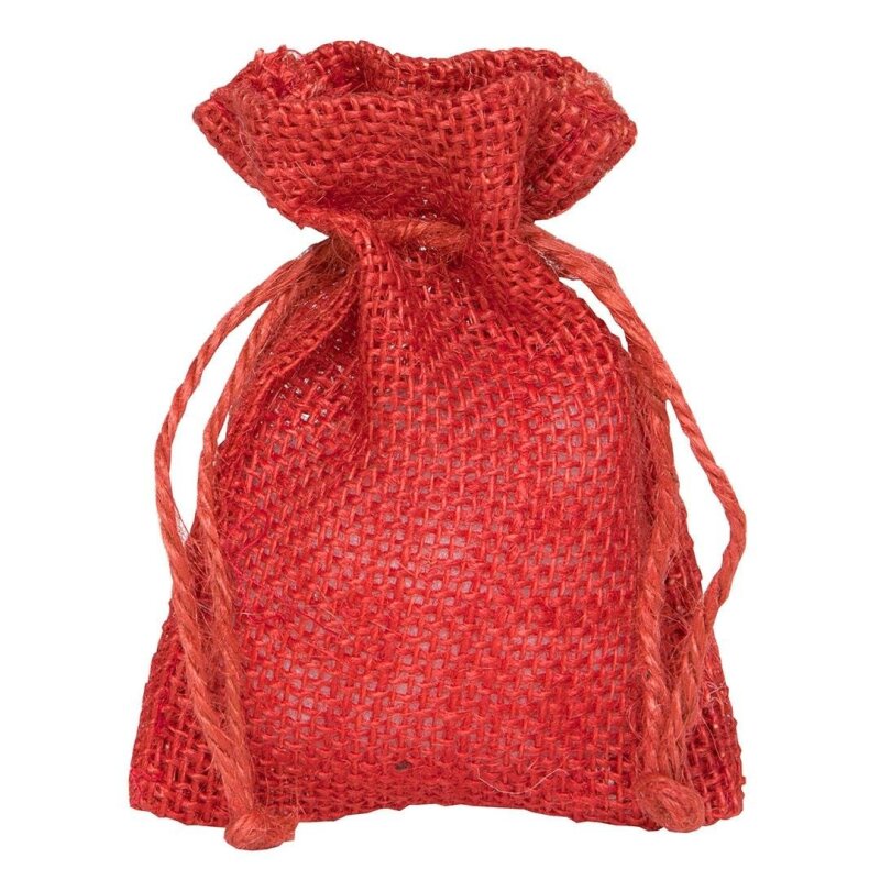 Roter Geschenkbeutel mit Zugkordel, 9 x 12 cm Kaufen