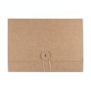 Folder, A5, string and button, kraft cardboard 283 g/m²