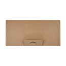 10 x Folder A4, 3-pcs., 1 flap middle bottom, kraft cardboard, brown