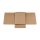 10 x Folder A4, 3-pcs., 1 flap middle bottom, kraft cardboard, brown