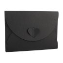 25 x black Folder, A6, 1 cm high, butterfly closure, cardboard