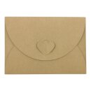 Folder, C6, 114 x 162 mm, butterfly clasp, kraft cardboard, 3 mm high - 25 pcs/pack