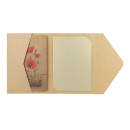 Pocketfold Karte C6, 114 x 162 mm, mit Tasche, Schlitzen und Klappe, Kraftkarton, unbedruckt - 10 Stück/Pack