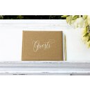 Guestbook Kraft board Vintage, 40 pages, Goldembossing Guests