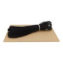 Elastic cord ring, black, for format A5, closed, textile-clad