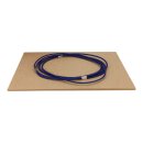 Rubber cord, blue, 360 mm, closed ring, textile braided
