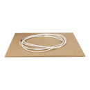 Gummikordel, Weiß, 350 mm, geschlossener Ring, textilumflochten