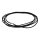Gummikordel, Schwarz, 350 mm, geschlossener Ring, textilumflochten