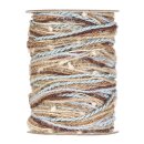 Jute yarn, multicolor, sky blue, brown, natural 15 m