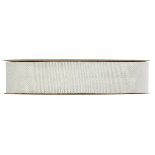 Decoration tape cream, 25 mm x 20 m, gift ribbon, linen ribbon